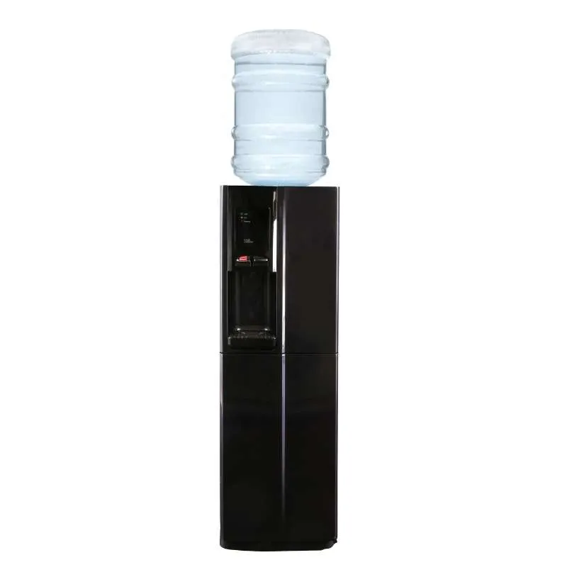 Modern black Borg & Overstrom B2 freestanding bottled water cooler with a white background, showcasing rental options for UK business water dispensers.