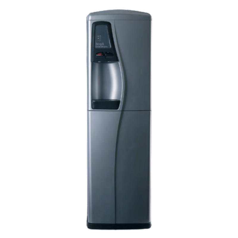Borg & Overstrom Classic Water dispenser with a sleek black and silver finish, ideal for UK businesses seeking rental options for coolers and machines.